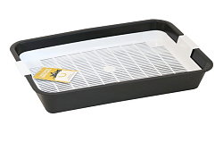 Туалет для кошек с сеткой Моськи-Авоськи 40*26*6,5см черный