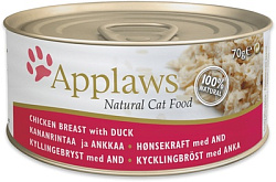 Applaws консервы для кошек с курицей и уткой 70 г 24338