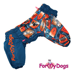 FOR MY DOG Комбинезон синий/оранжевый для мальчиков (В2) FW775/3-2019M