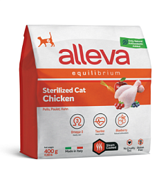 Alleva Equilibrium Sterilized Chicken сухой корм для кошек стерил-х с курицей 0,4 кг