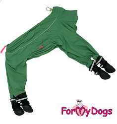 FOR MY DOG Дождевик с ботинками зеленый для мальчиков р-р 16 TDSS0001-2023 M