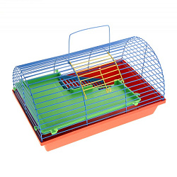 Клетка для грызунов полукруглая с пластиковой полкой и лесенкой 36*24*22 см 110 Sima