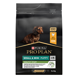 PRO PLAN (Про План) HEALTHY START сухой корм для щенков мелких и карликовых пород с курицей, 3 кг
