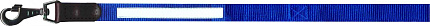 Поводок Dog Extrem нейлоновый с кожей и светоотражающей лентой. Синий 04802