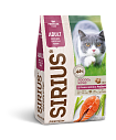 Sirius сухой корм для кошек лосось и рис (развесной)																												