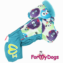 FOR MY DOGS Комбинезон голубой/зеленый для девочек р-р 10
