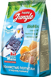 Хэппи Джангл корм для попугаев волнистых при линьке 500 г Неотерика