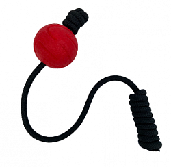 Mr.Kranch Игрушка для собак Мяч  на шнуре 6 см красная (33001)