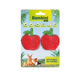 Bambini Pets (Бамбини Пэтс) игрушка для грызунов "Яблочки" из люфы