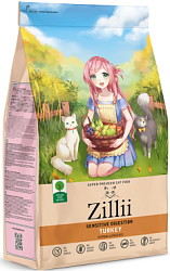 ZILLII Sensitive Digestion Cat Сухой корм для взрослых кошек с чувст пищеварением 400гр Индейка
