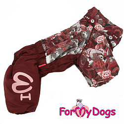 FOR MY DOG Комбинезон "Мишки" коричневый для девочек (А2) FW894/2-2020 F
