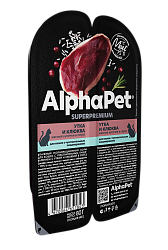 AlphaPet (АльфаПет) влажный корм для кошек с чувствительным пищеварением утка и клюква 80г