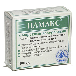 Цамакс с морскими водорослями д/молодняка дом. жив. 100 г