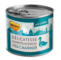 Мнямс delicatesse консервы для собак всех пород “Конфи по-гасконски” (утка с малиной) 200 г