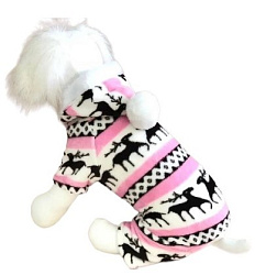 Pet Feshion комбинезон "Алтай" плюшевый  розовый размер спины 15 см 