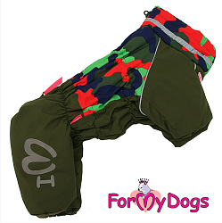FOR MY DOG Комбинезон хаки/красный  д/мальчиков  (12) FW854-2020 М