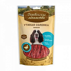 Деревенские лакомства Утиная соломка нежная для собак 100 г 79711229