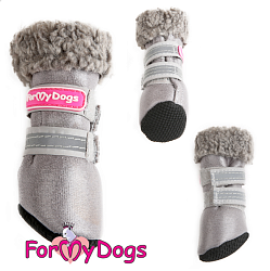 FOR MY DOG Сапоги зимние серые ц/кр (4) TDSH0009-2022
