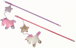 Игрушка дразнилка - удочка с единорогом, длина 45 см, 2 цвета, 6 шт/упак Camon