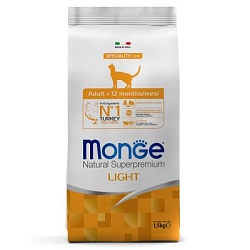 Monge Cat Speciality Light низкокалорийный корм для кошек с индейкой 1,5 кг 70005548