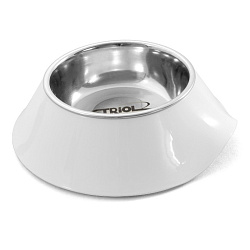 Миска на пластиковой подставке, белая 0,20 л арт. BL30 Triol