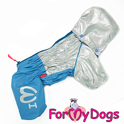 Дождевик голубой/серебро мальч. (18) 349SS-2019 M FOR MY DOG