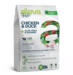 Alleva (Аллева) Holistic Cat Adult сухой корм для взрослых кошек с курицей и уткой 400 г 