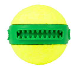Игрушка для собак мяч Зубастик диаметр 6 см зеленая, Mr.Kranch 
