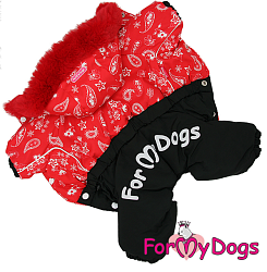 FOR MY DOGS Комбинезон черно/красный для девочек р-р 14