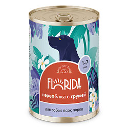 Florida Dog (Флорида Дог) консервы для собак перепёлка с грушей 400 г