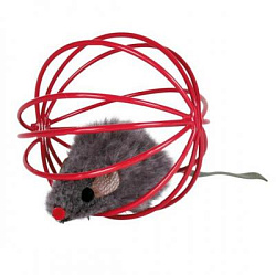 Игрушка "Мягкая мышь в проволочном шаре" (24) 4115 Trixie