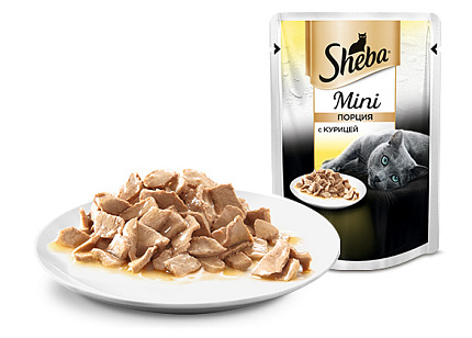 Sheba (Шеба) влажный корм для кошек мини порция с курицей 50 г