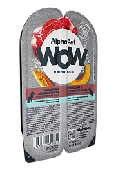 ALPHAPET (АльфаПет) WOW влажный корм для собак с чувствительным пищеварением говядина и тыквы 100 г
