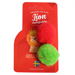 Игрушка для кошек "Шарик-помпон" 4,5 см (2) LM004m-NT558 LION