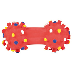Игрушка для мелких пород Гантель игольчатая 10 см латекс, Trixie