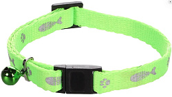 Ошейник для кошек ZIGGI 20-35 см/ 10 мм, зелёный