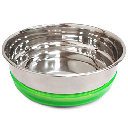 Миска металлическая с салатовой резинкой 0,8 л 30261101 Triol