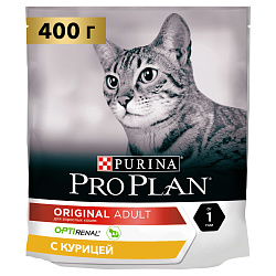 PROPLAN Cat Adult сухой корм для взрослых кошек курица/рис, 400 г 12372559