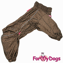FOR MY DOGS Дождевик хаки для девочек C2