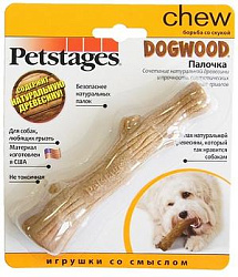 Petstages игрушка для собак Dogwood, палочка деревянная маленькая 16 см (барбекю)