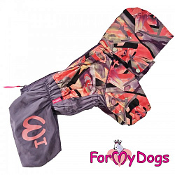 Дождевик лилово/серый дев. р-р 16 426SS-2020F FOR MY DOG