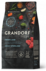 GRANDORF (Грандорф) Fresh корм для стерилизованных кошек Свежее мясо ягненка с бататом 2 кг