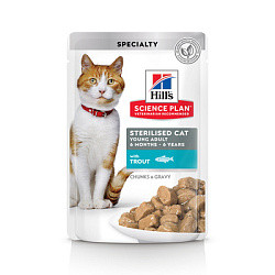 Hill's (Хиллс) SP Sterilised cat с форелью 85 г (пауч) 3767/604011