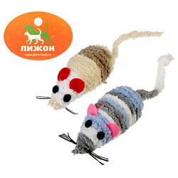 Игрушка "Мышь-погремушка" махровая, 7см, микс цветов 313099 Sima