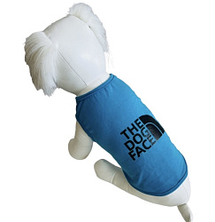 Майка  "Dog faсe" для собак, голубой, XL / Pet Feshion