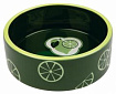 Миска керамическая "Свежие фрукты" 0,3 л 12 см темно-зеленый 25100 Trixie