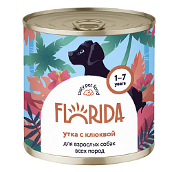Florida Dog Консервы для собак Утка с клюквой 400гр