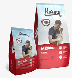 KARMY Медиум Эдалт индейка для собак средних пород старше 1 года 14 кг