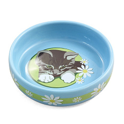 Миска керам. "Котенок" 0,2 л СВ05 30231005 Triol