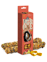 LITTLE ONE Палочки для морских свинок,кроликов и шиншилл с фруктами 2*60 г